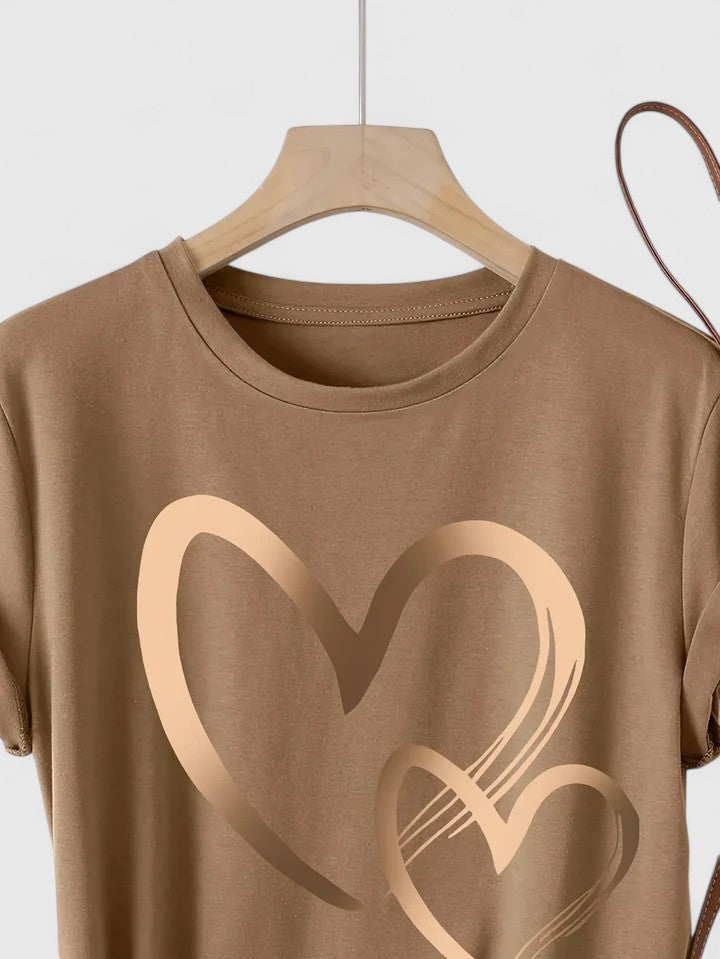 Produktbild – Ivanelle – Bekväm T-shirt med Kort Ärmar