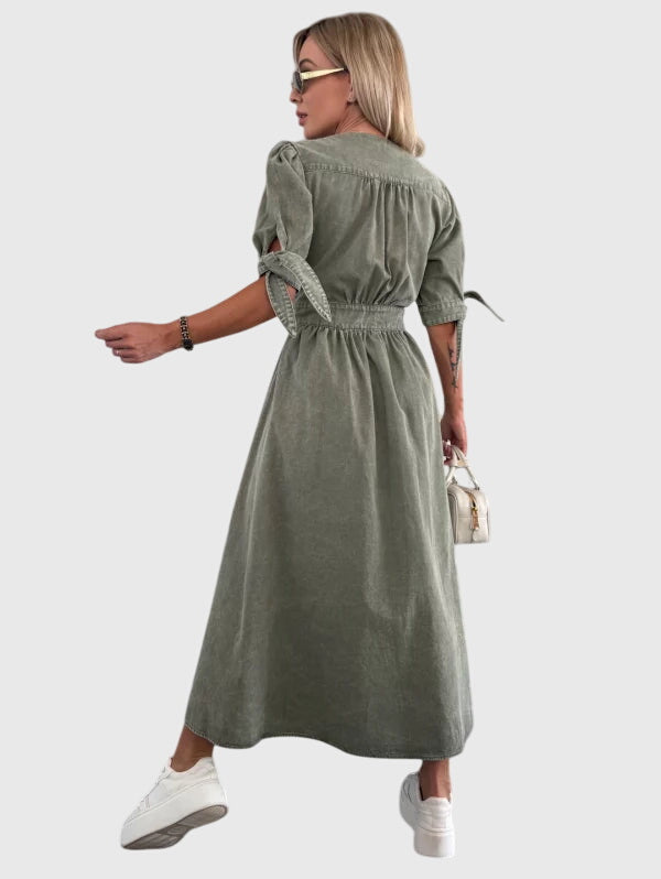 Produktbild – Sophia – Elegant Denim Klänning