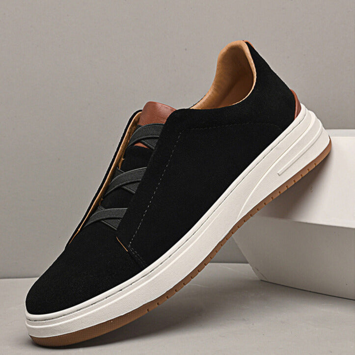 Slip-on-skor i mocka för herr