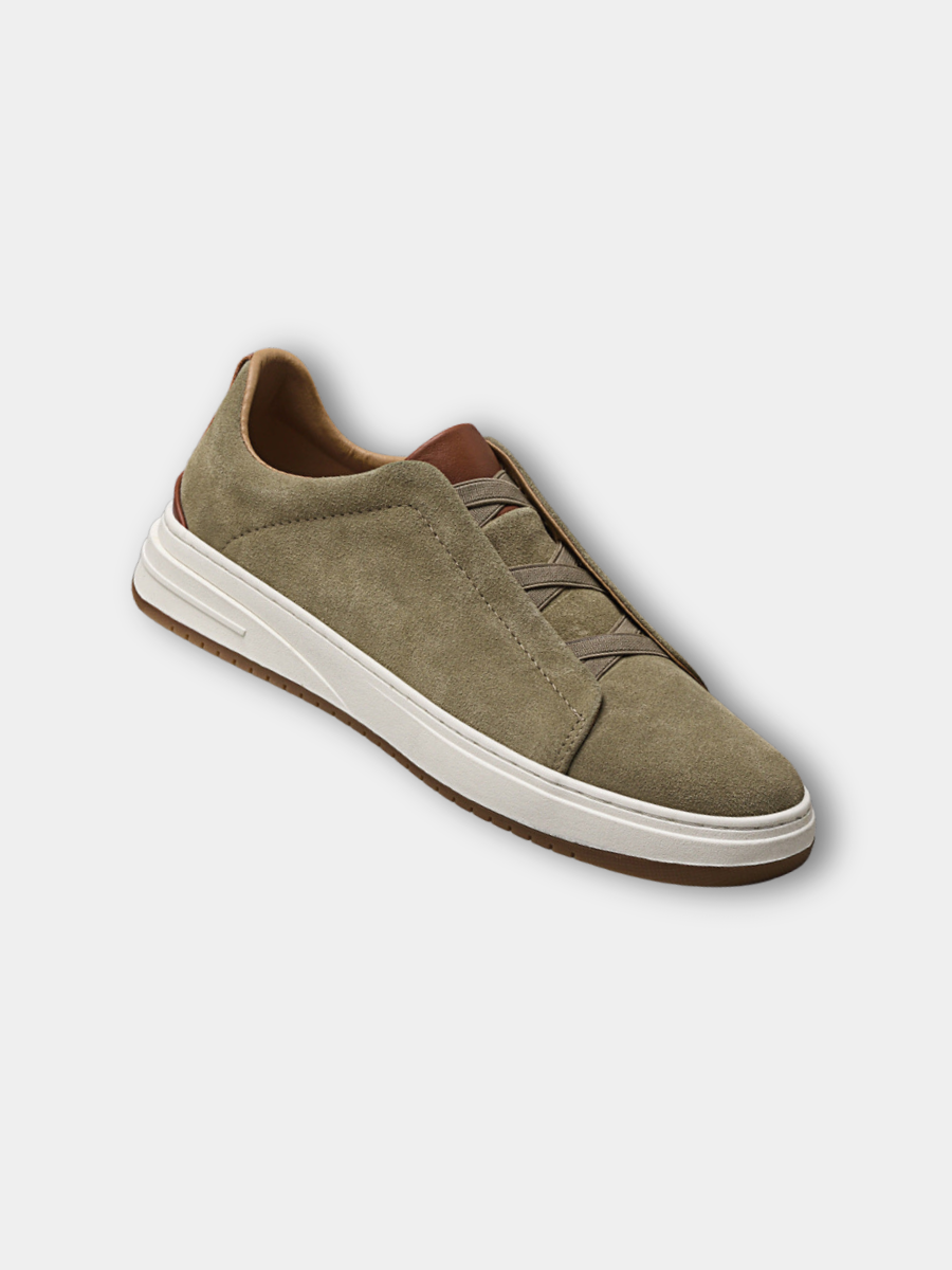 Slip-on-skor i mocka