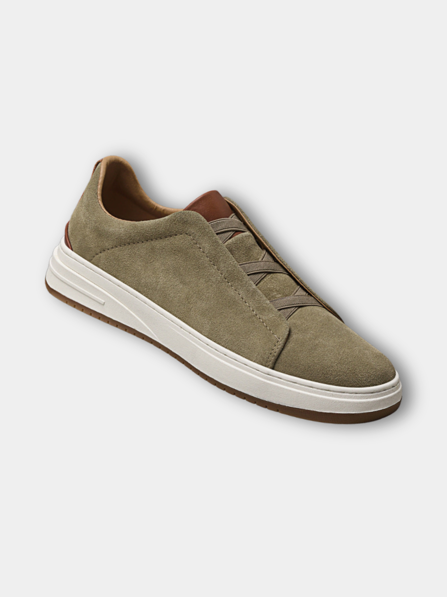 Slip-on-skor i mocka för herr