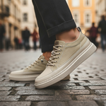 Sneakers i läder för herr