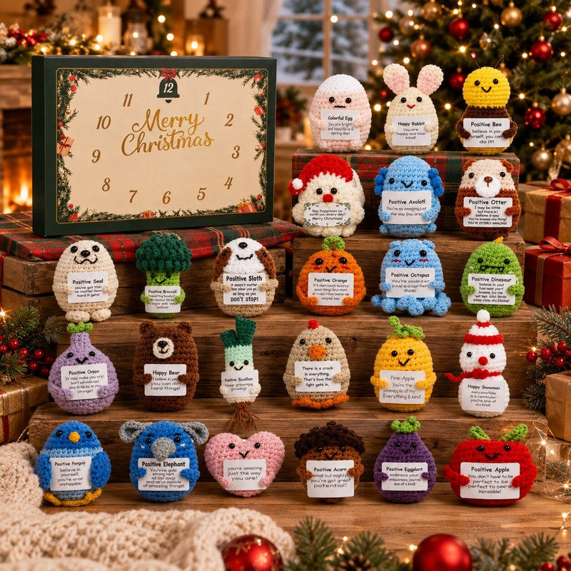 Virkade figurer i looken – adventskalender med 24 dagar – bild 1