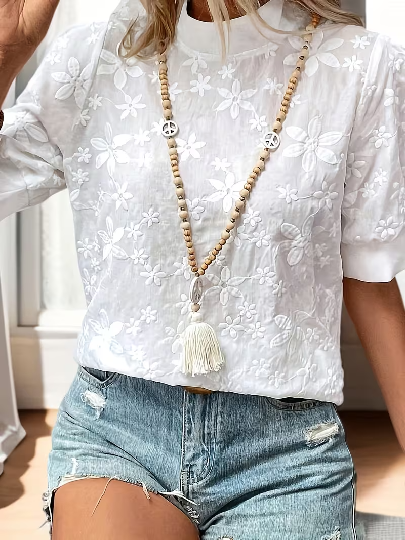 Flora | Elegant blus med blommönster
