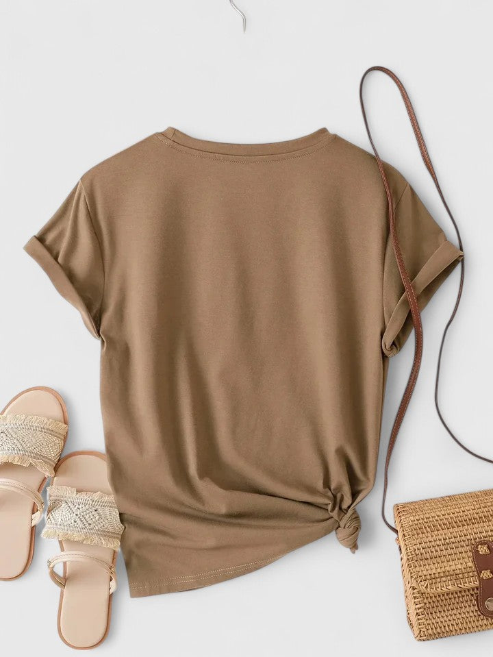 Produktbild – Ivanelle – Bekväm T-shirt med Kort Ärmar