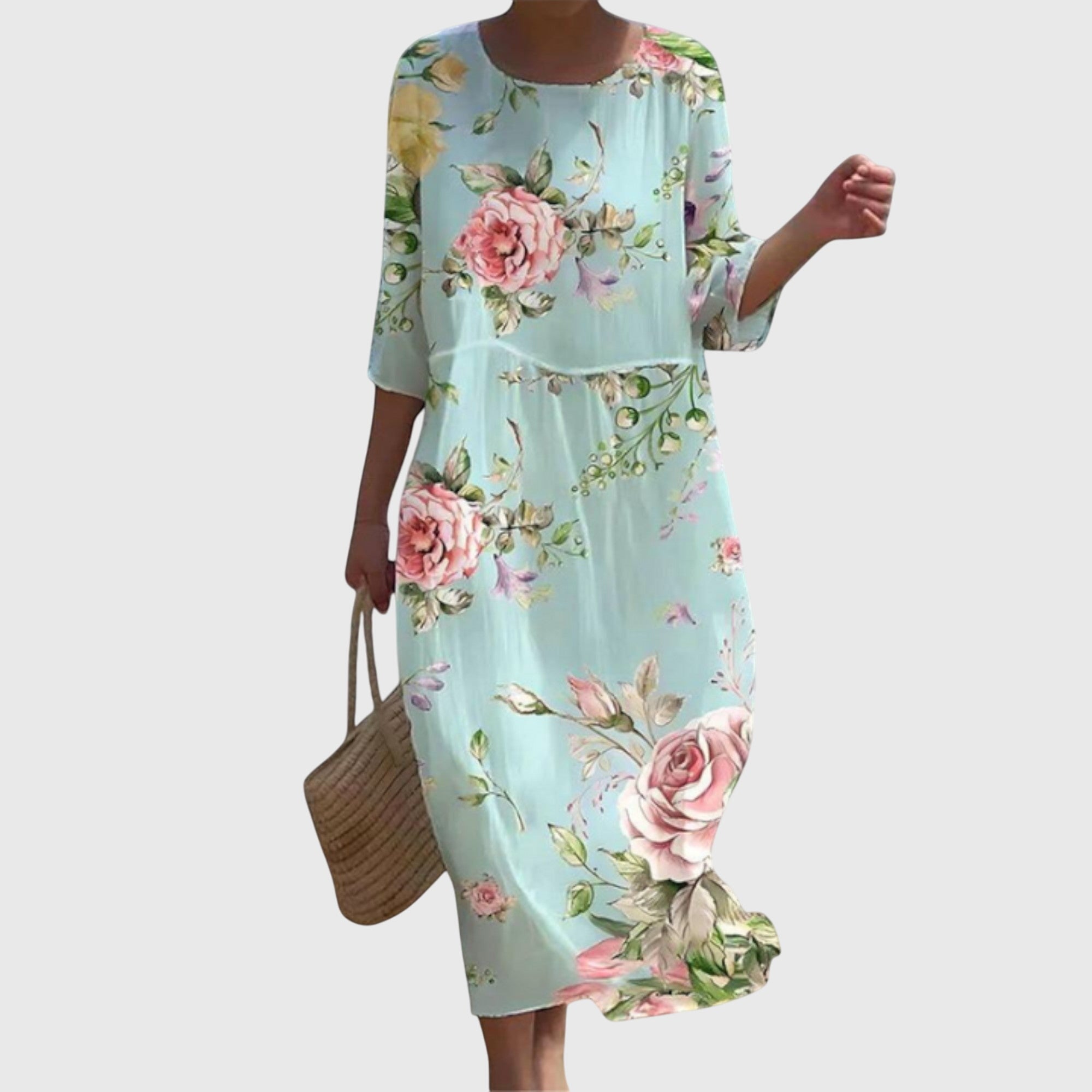 Produktbild – Hayley – Stilig Blommig Maxiklänning