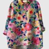 Produktbild – Valeria – Blus med Blommönster