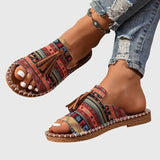 Nathalie | Bohemiska sandaler med tofsar