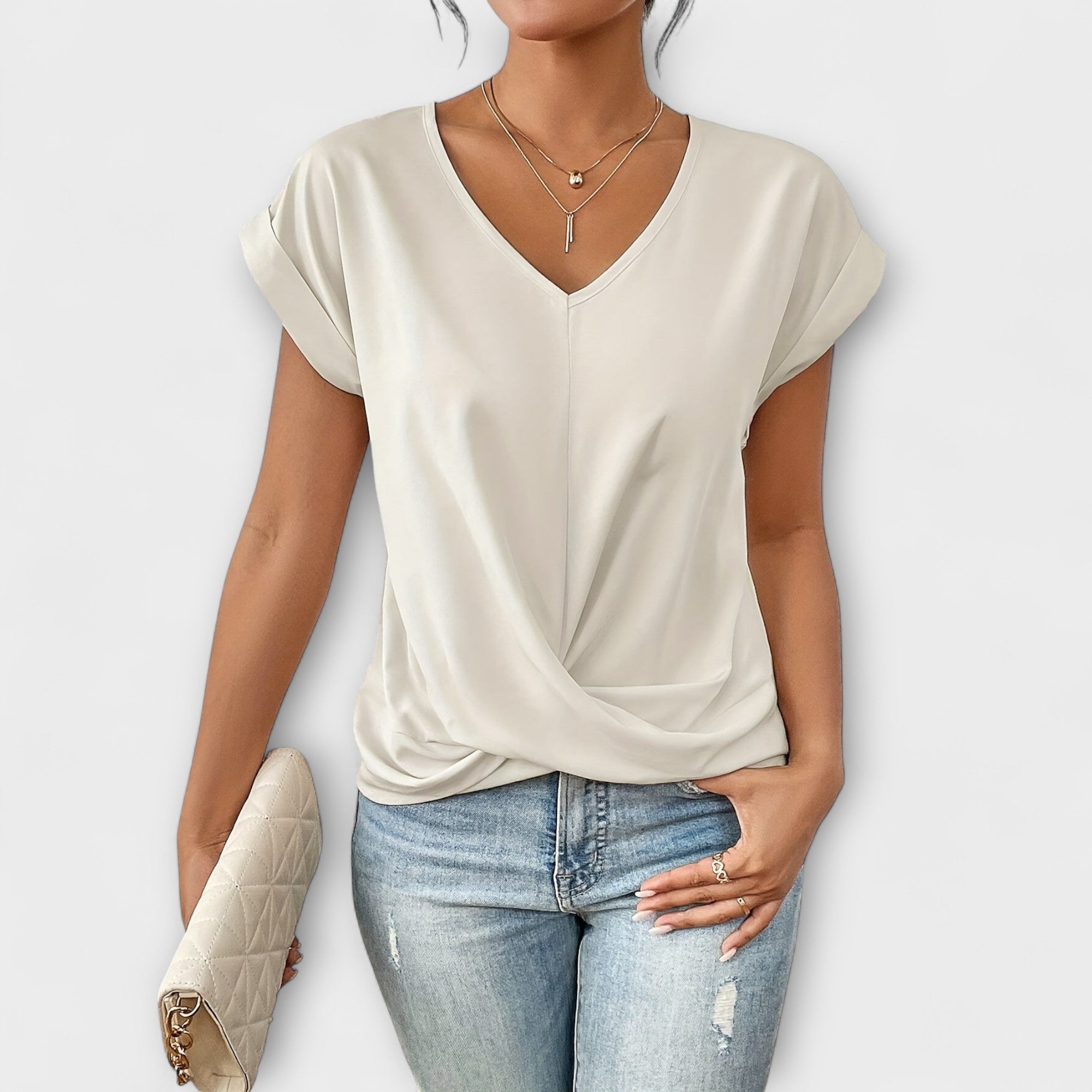 Produktbild – Carlinda – Elegant V-ringad topp