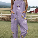 Produktbild – Chloe – Bee Blossom Jumpsuit Justerbara Remmar Avslappnad Passform