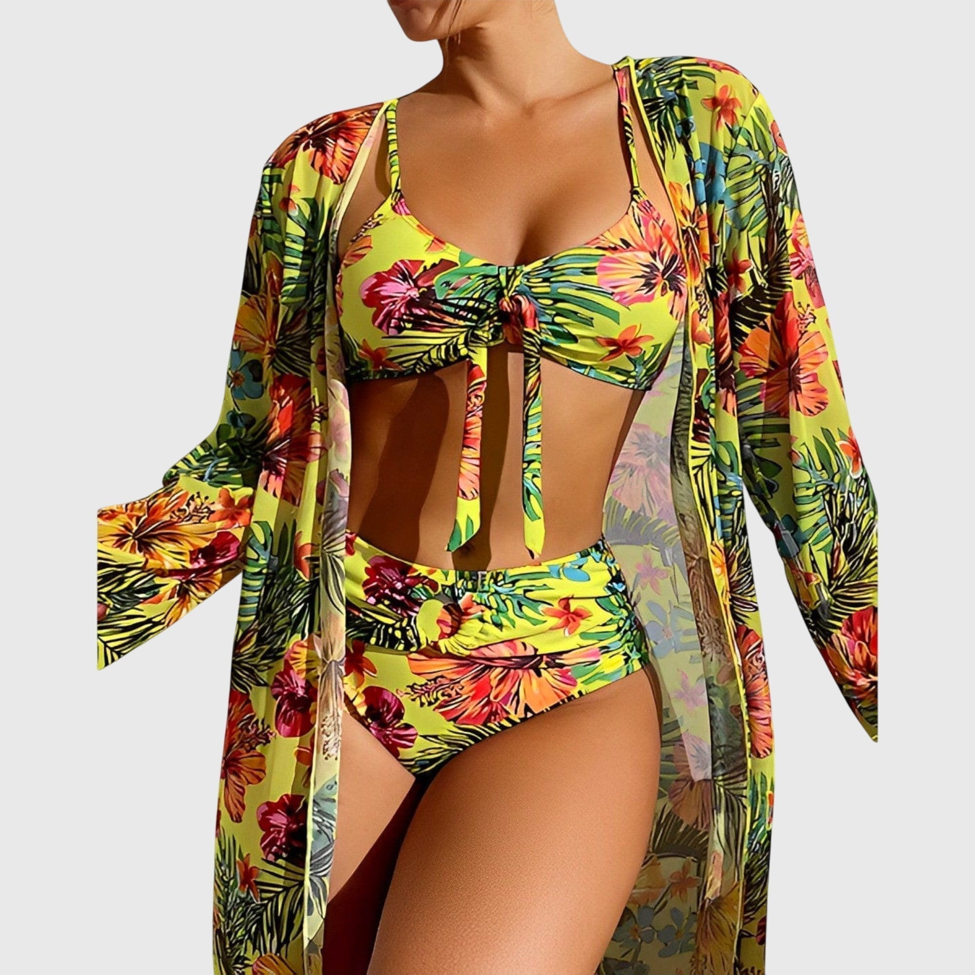 Produktbild – Abigail – Kvinnors tropiska mönster bikini badklädesset