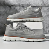 Stödjande sneakers i läder