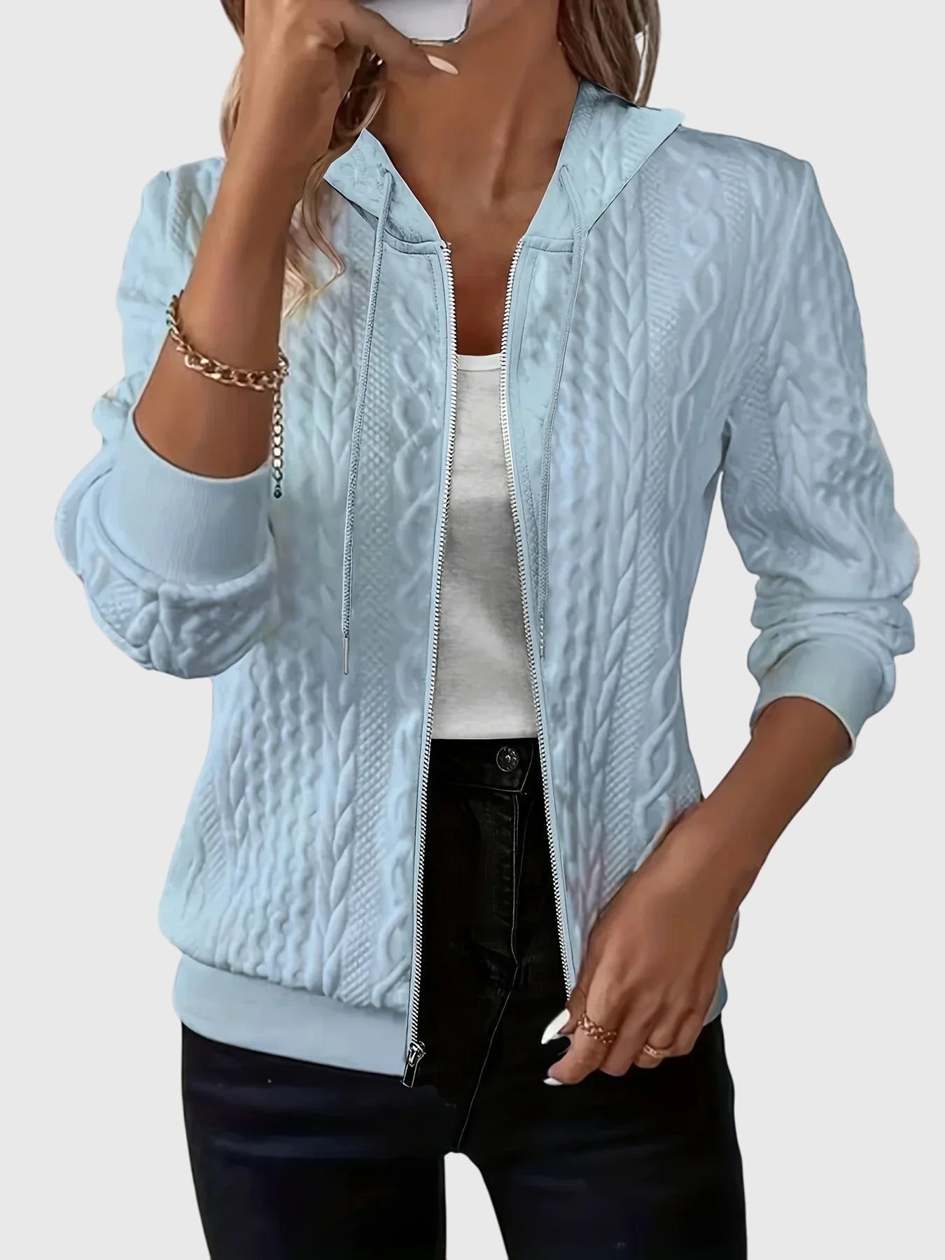 Produktbild – Lena – Hoodie med dragkedja