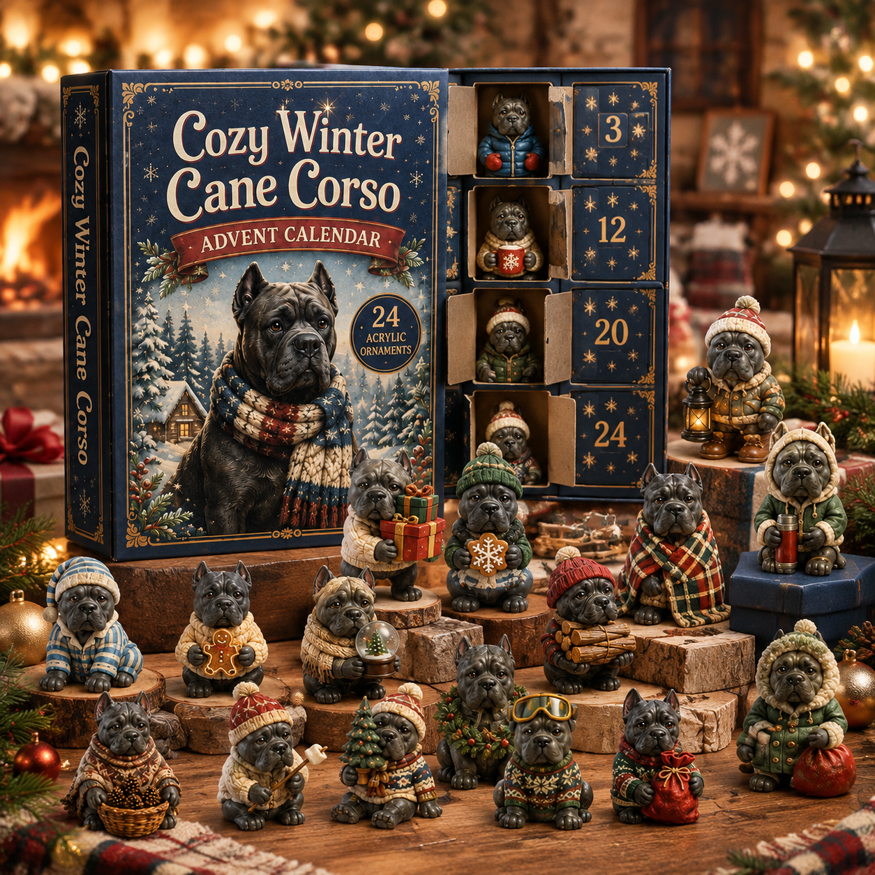 Cane corso i vintermiljö – adventskalender 2026 – bild 6
