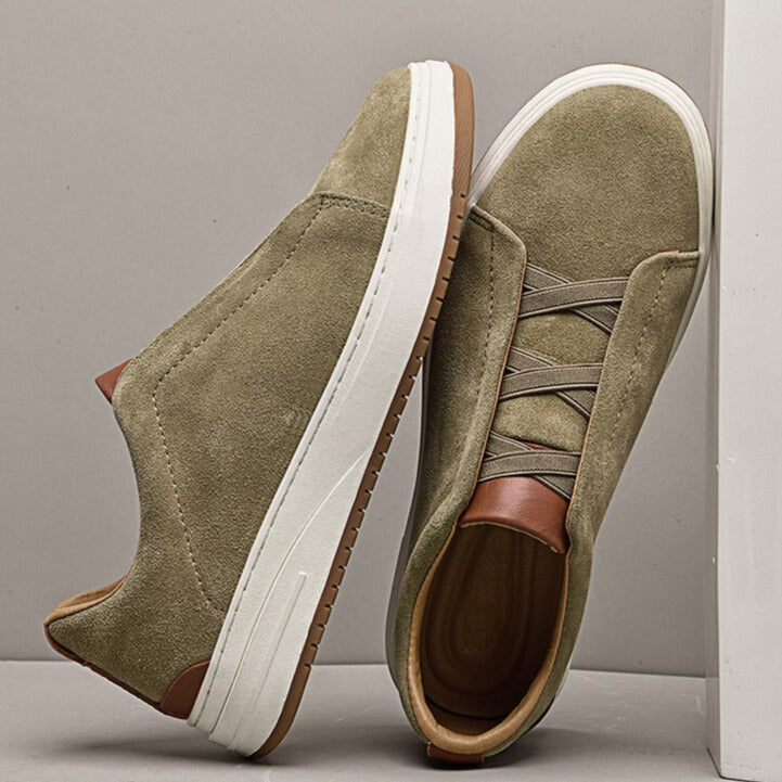 Slip-on-skor i mocka