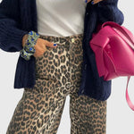 Produktbild – Chandra – Vintage Jeans med Leoprint