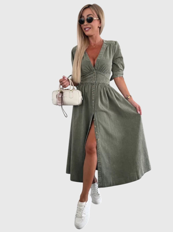 Produktbild – Sophia – Elegant Denim Klänning