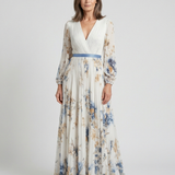 Lavinia | Blommig långärmad maxiklänning