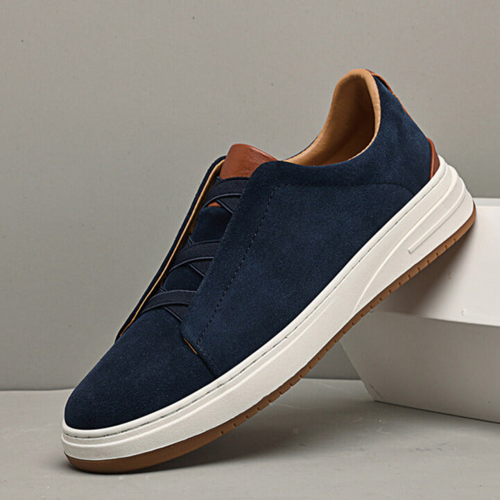 Slip-on-skor i mocka för herr