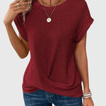 Produktbild – Isa – Elegant Blus Med Rund Halsringning