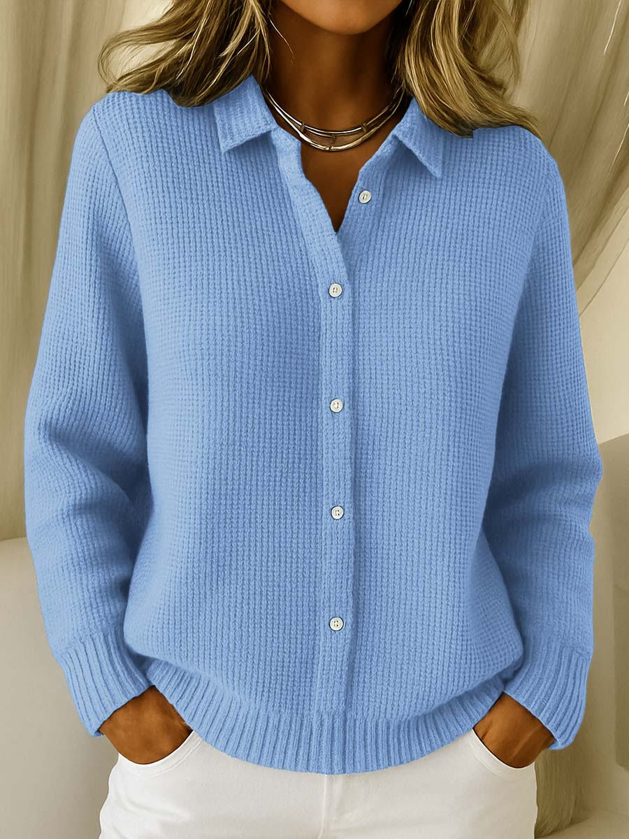 Catherine | Knäppt cardigan i strukturstickning