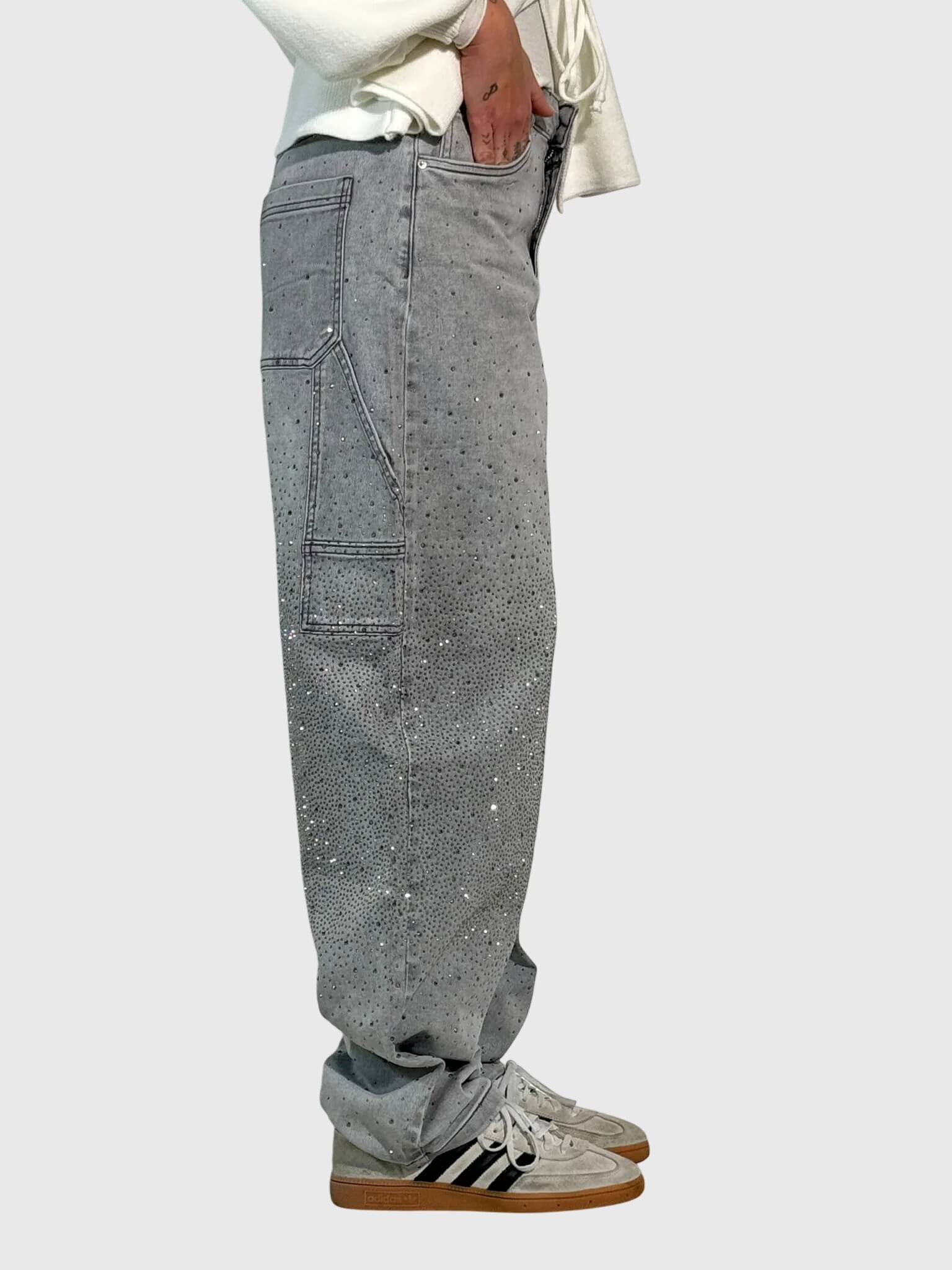 Produktbild – Kimberly – Kvinnors Glittrande Diamant Denimbyxor