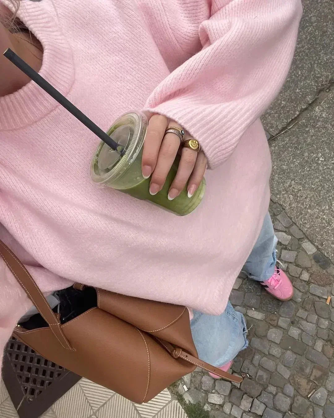 Rosalie | Rosa långärmad tröja