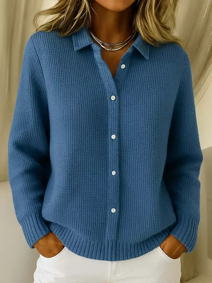 Catherine | Knäppt cardigan i strukturstickning