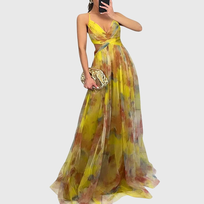 Produktbild – Giselle – Blommig Maxiklänning