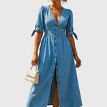 Produktbild – Jacqueline – Elegant Denim Klänning