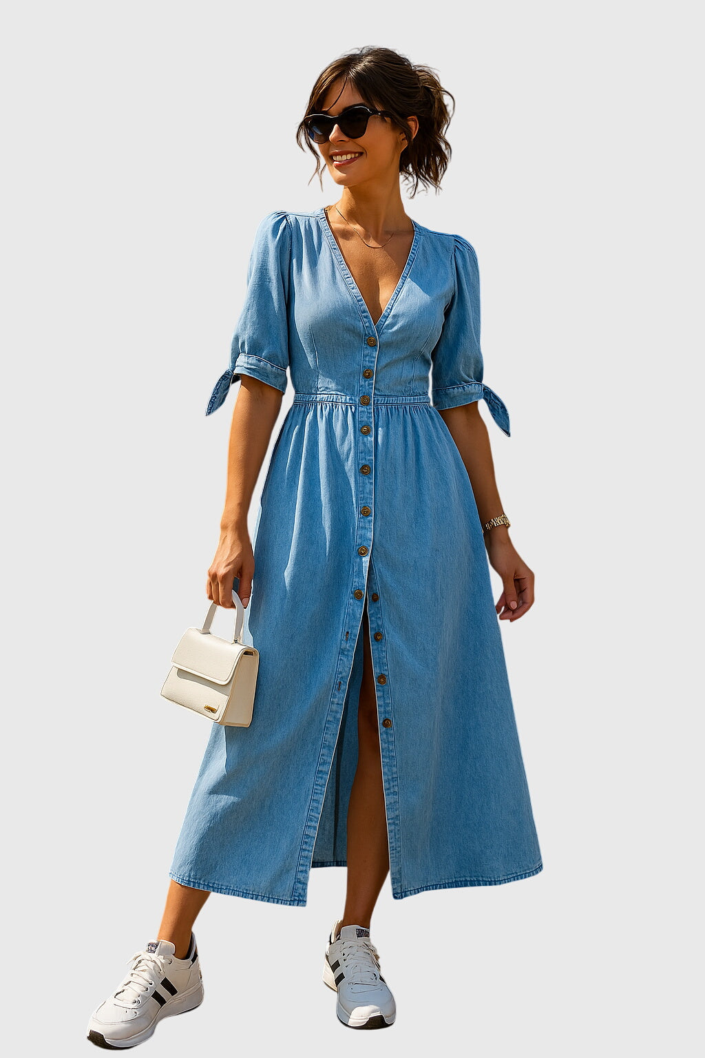 Produktbild – Jacqueline – Elegant Denim Klänning