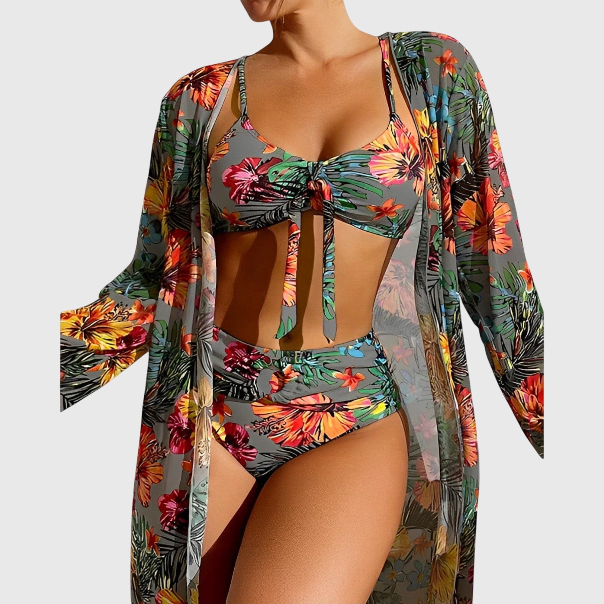 Produktbild – Abigail – Kvinnors tropiska mönster bikini badklädesset