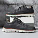 Stödjande sneakers i läder