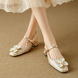 Chloé | Blommiga slingback-pumps