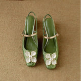 Sophie | Pumps med pärlemorsblomma