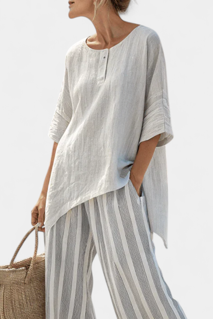 Produktbild – Talvora – Elegant randig asymmetrisk set