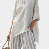 Produktbild – Talvora – Elegant randig asymmetrisk set