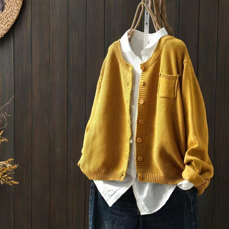Brigitte | Rymlig cardigan i strukturstickning