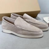 Eleganta loafers i mocka