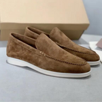 Eleganta loafers i mocka