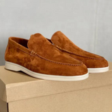 Eleganta loafers i mocka