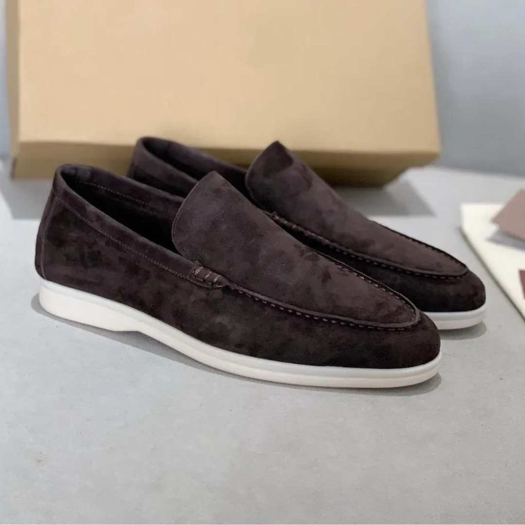 Eleganta loafers i mocka