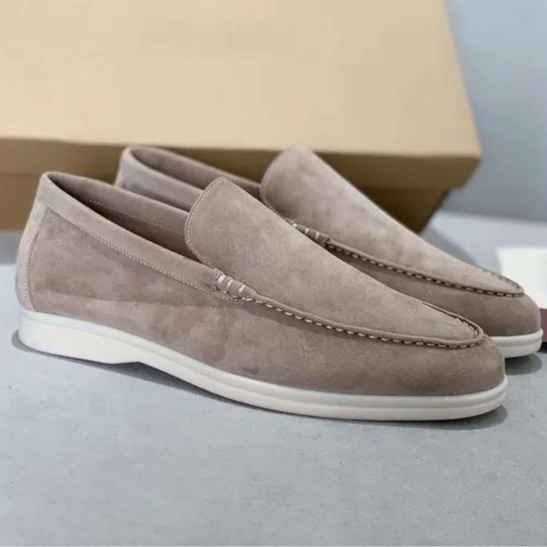 Eleganta loafers i mocka
