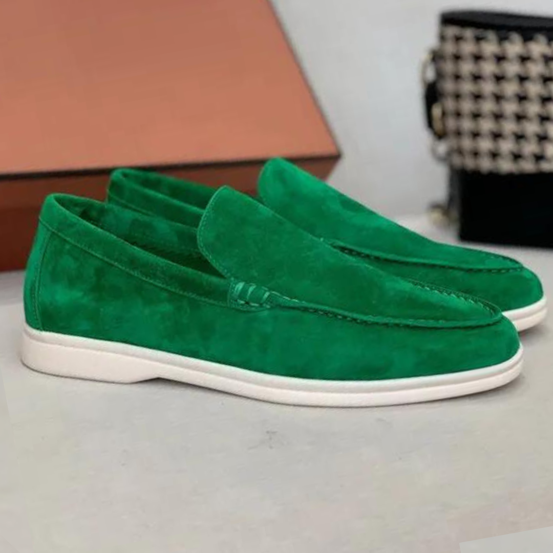 Eleganta loafers i mocka