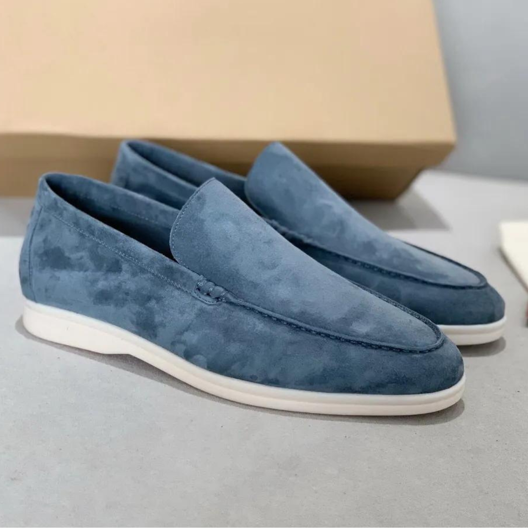 Eleganta loafers i mocka