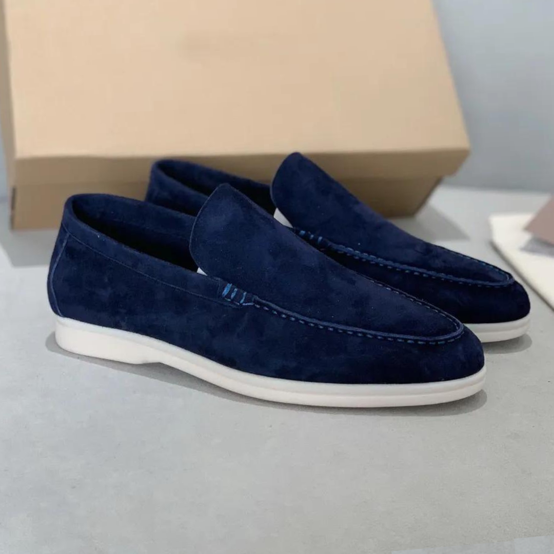 Eleganta loafers i mocka