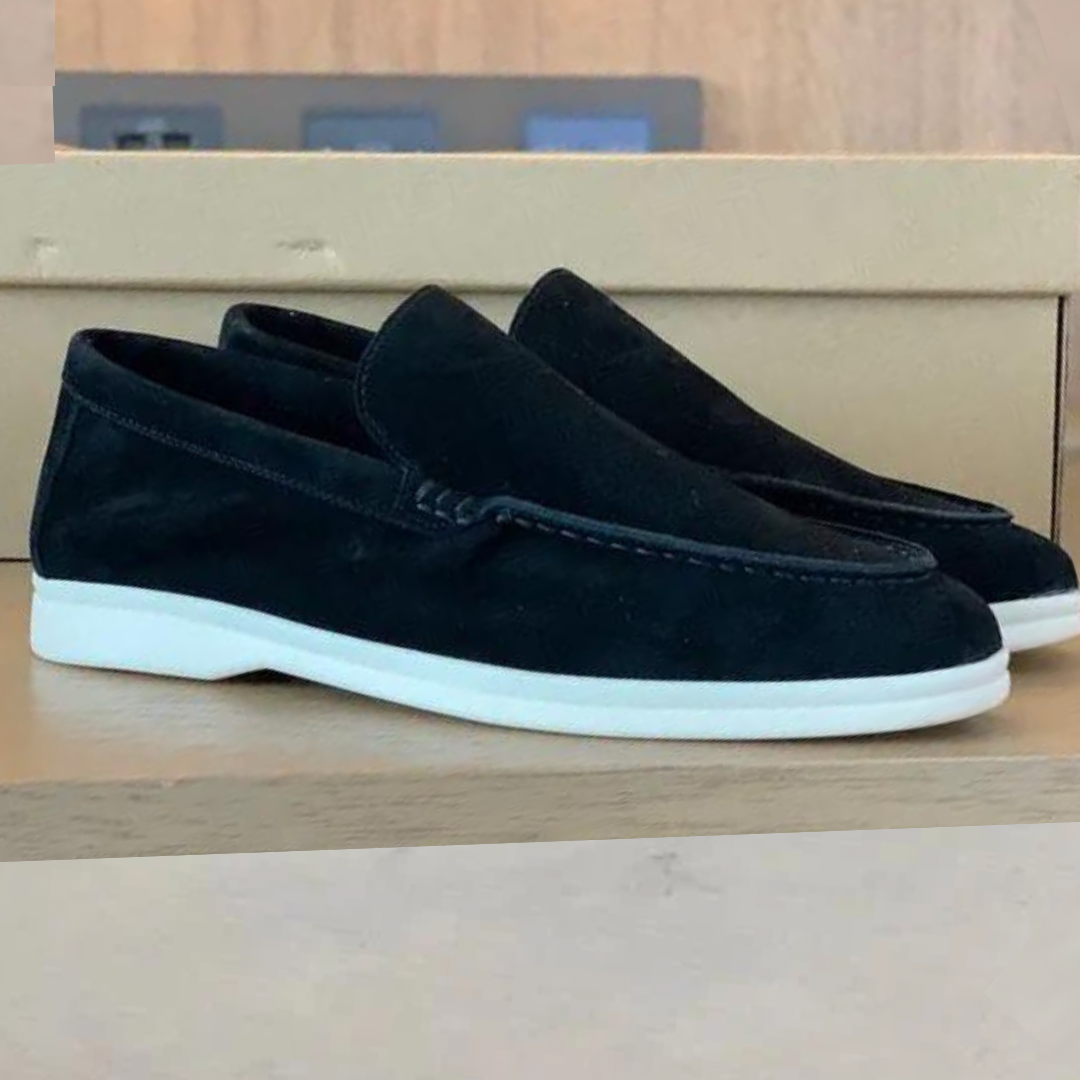 Eleganta loafers i mocka