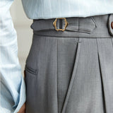 Eleganta vida byxor med hög midja