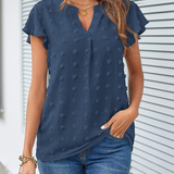 Kari | Elegant patchworkblus med volanger