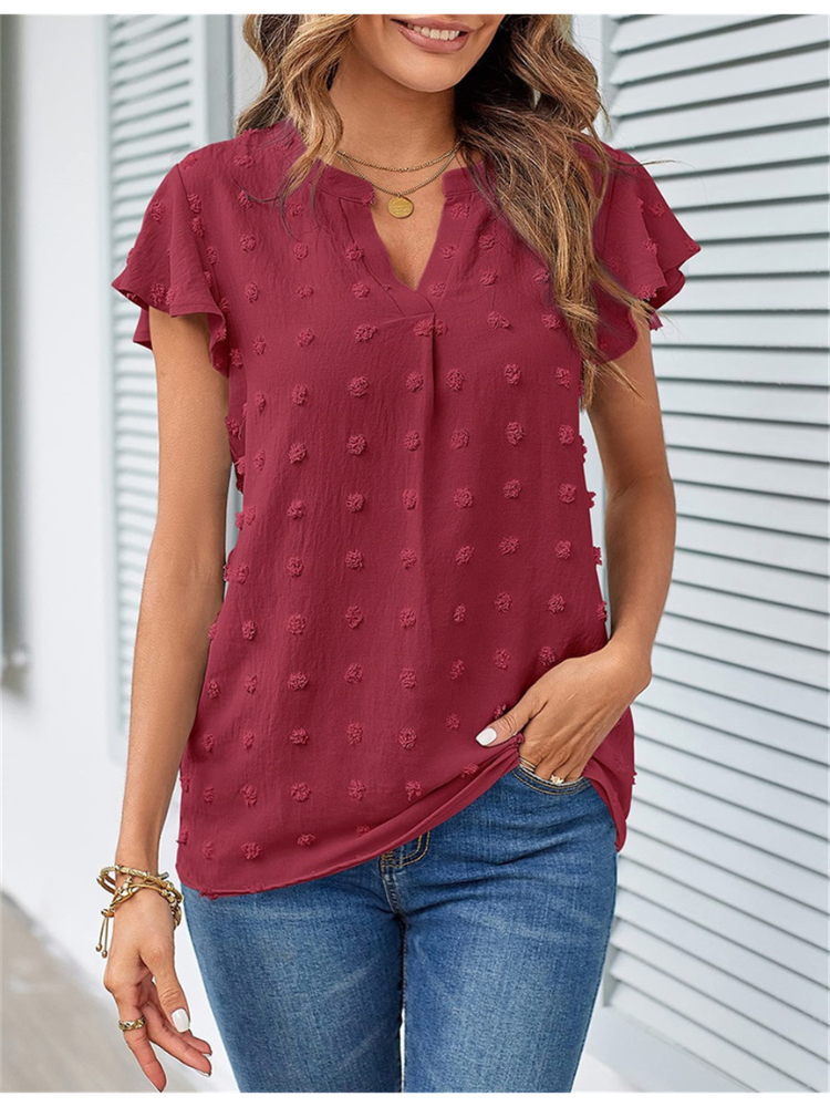 Kari | Elegant patchworkblus med volanger